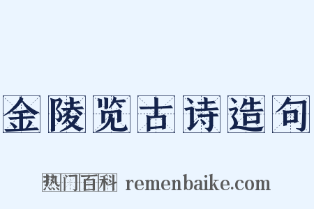 金陵览古诗造句是什么意思的图片